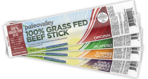 PaleoValley Grass Fed Beef Sticks provide all the nutrition of a paleo diet and provides the body with health