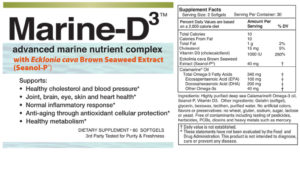 Marine D3 is made up of all natural ingredients and is an effective supplement