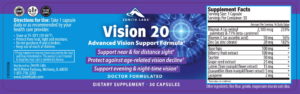 Vision 20 is made up of 10 powerful, and potent ingredients that help in rescuing the ailing eye sight