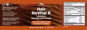 Hair Revital X is made up of all-natiral ingredients that aim to restore hair growth