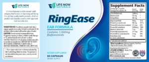 Ring Ease improves hearing and has no side effects