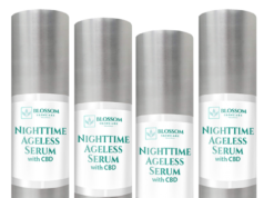 Blossom Nighttime Ageless Serum with CBD helps with fine lines