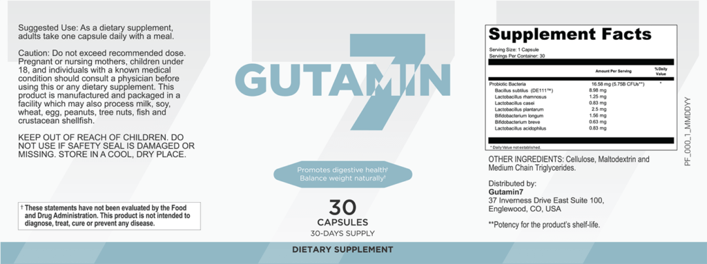 Gutamin 7 contains all natural ingredients